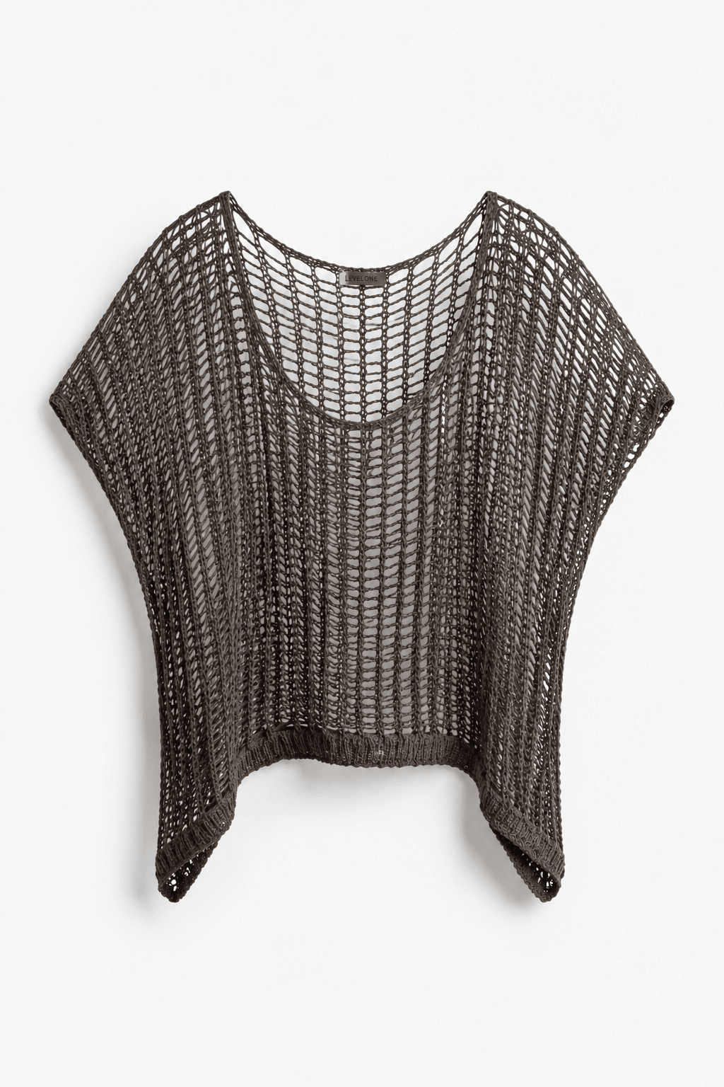 Häkelshirt in Grau