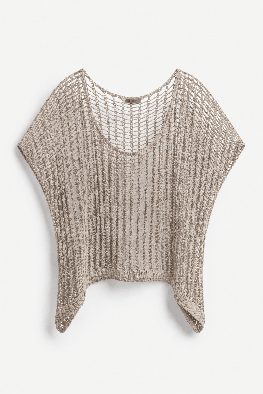 Häkelshirt in Beige