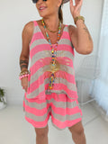 Stricktop in Rosa Grau