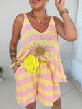Stricktop in Gelb Rosa